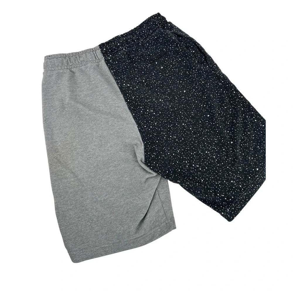 Jordan Jumpman Mens Large Grey Black Speckle Split Logo French Terry Shorts